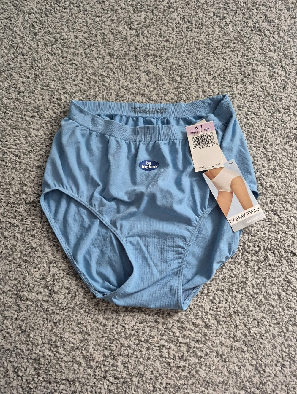 3 pair Nylon with cotton crotch Panties by Barely There Size 6/7 Style 2803 - Picture 5 of 5